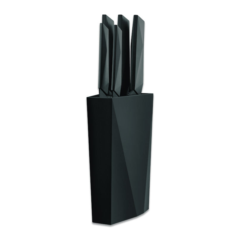 Ceramic Knives Set with Covers - 6 Pcs - Black