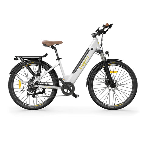 Eleglide T1 e-bike met een gestroomlijnd frame en zadel, een topkeuze voor elektrische fietsen online winkel Nederland.