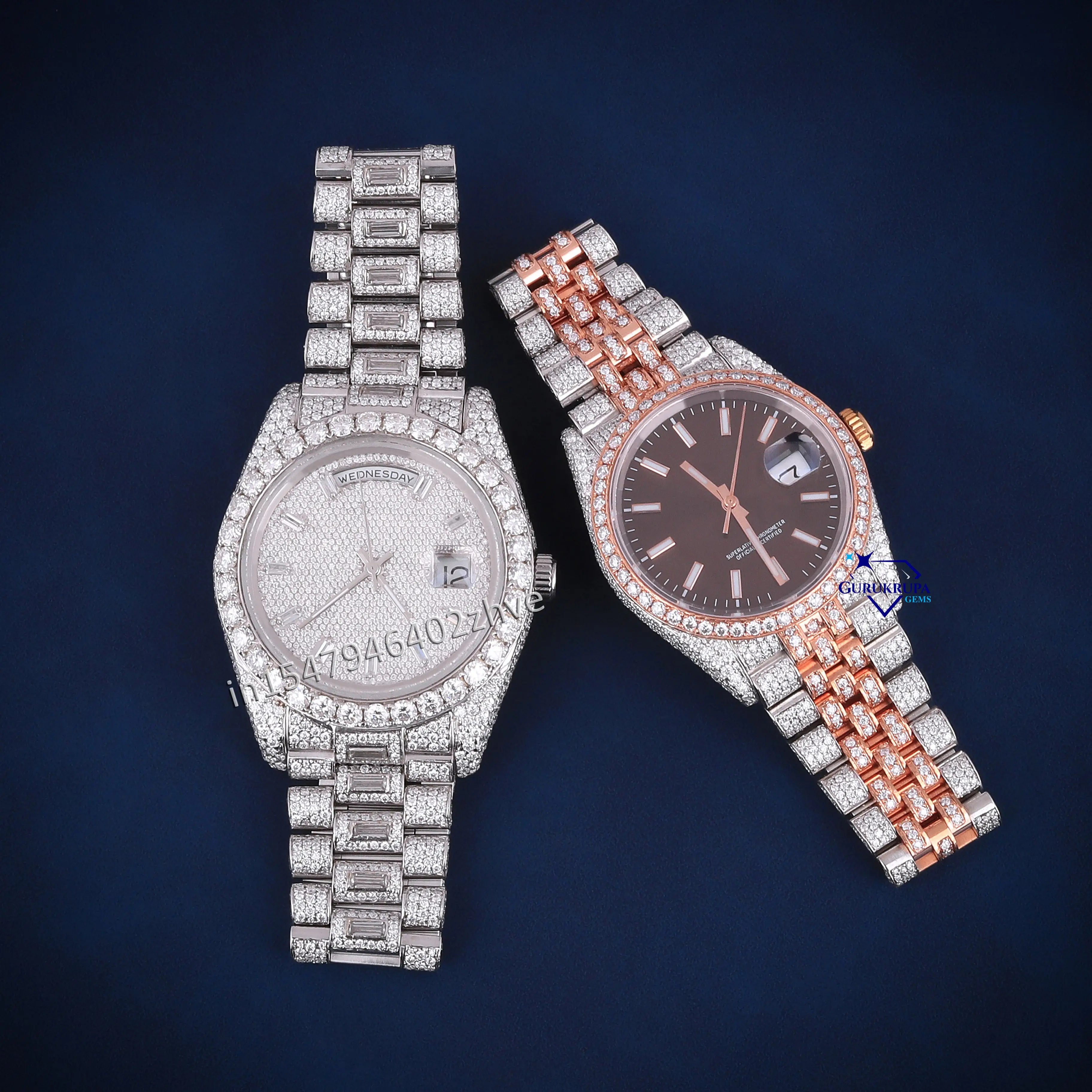 His and hers customized hip hop diamond watch this valentine