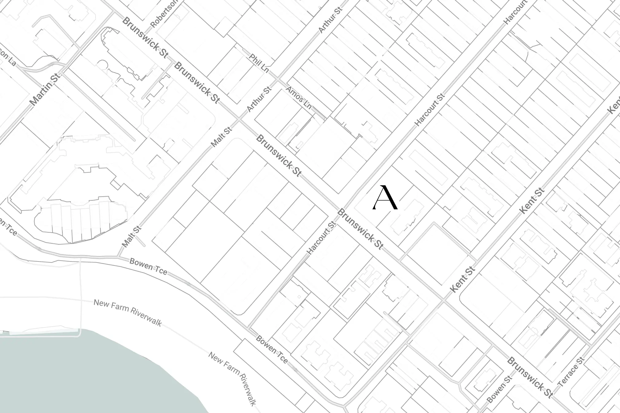 a map illustrating that Avalon Florals sits on the corner of Harcourt and Brunswick Street