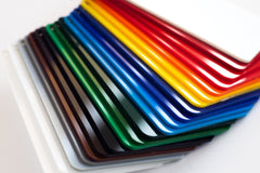 Clear and coloured acrylic. Opaque, Translucent and Transparent