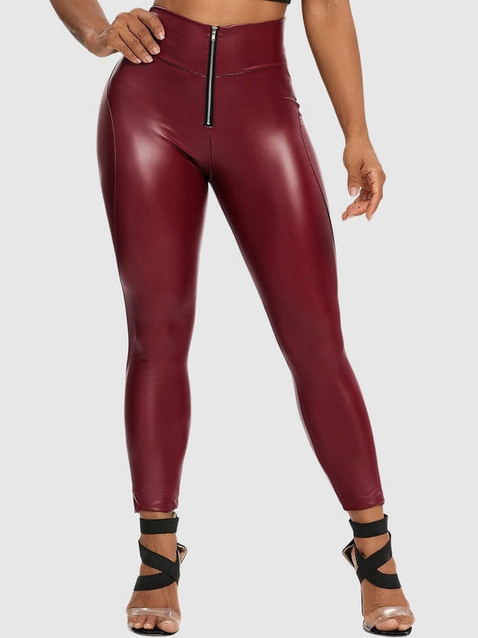 Kiiltävät spandex-jalkaiset leggingsit