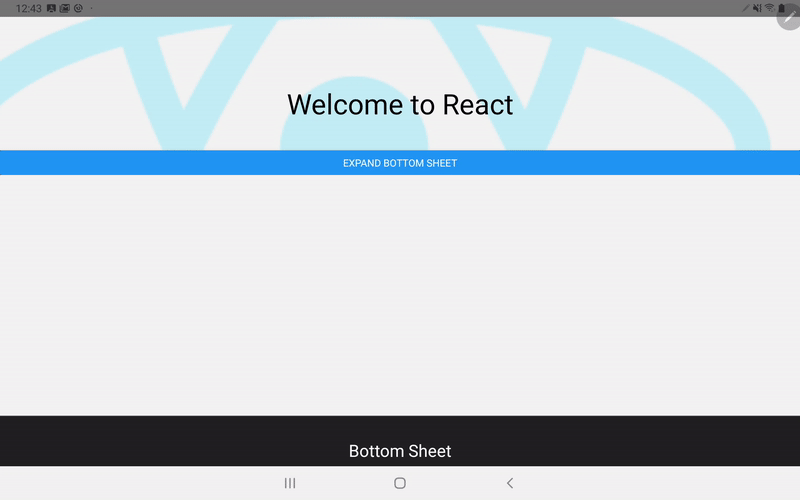 Bottom sheet functionality