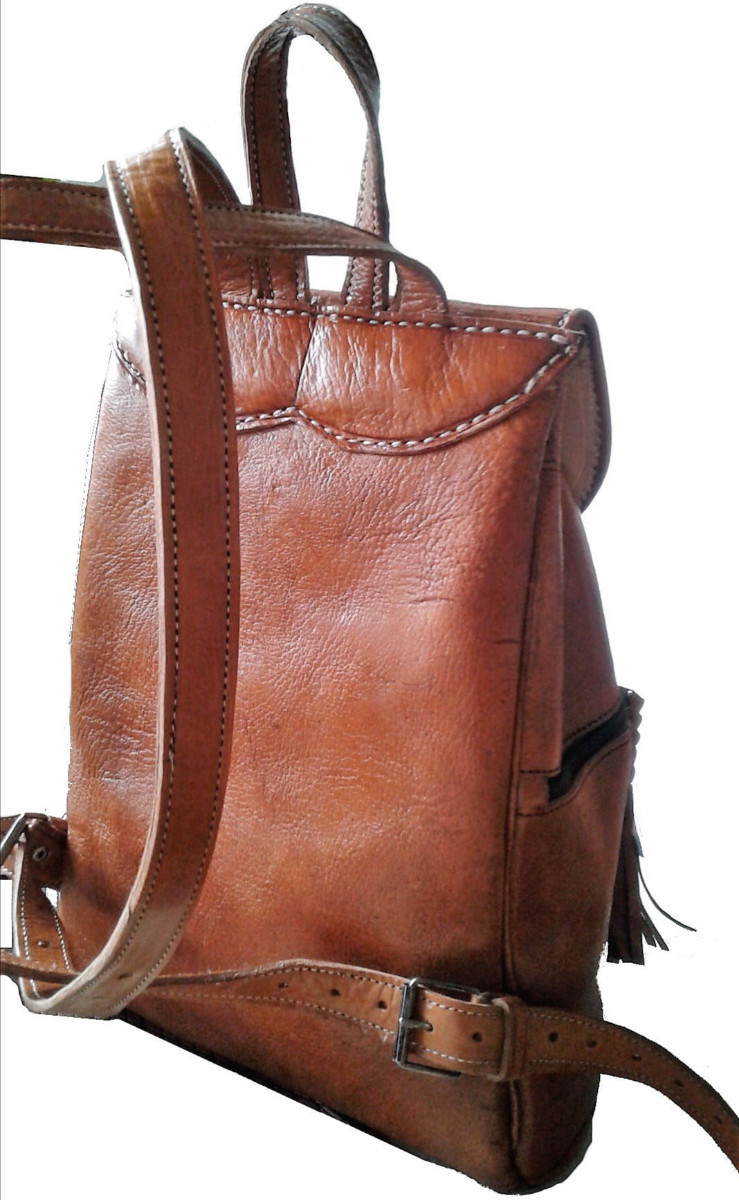 Brown leather backpack “Christopher”