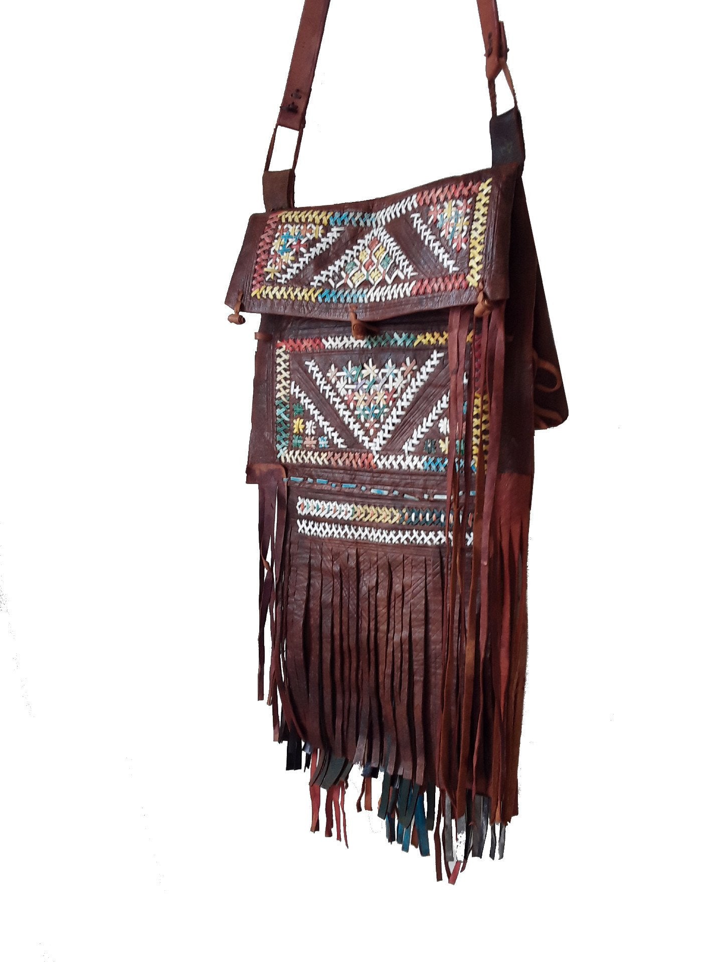 Moroccan Corridor Rebel Fringe Leather Purse