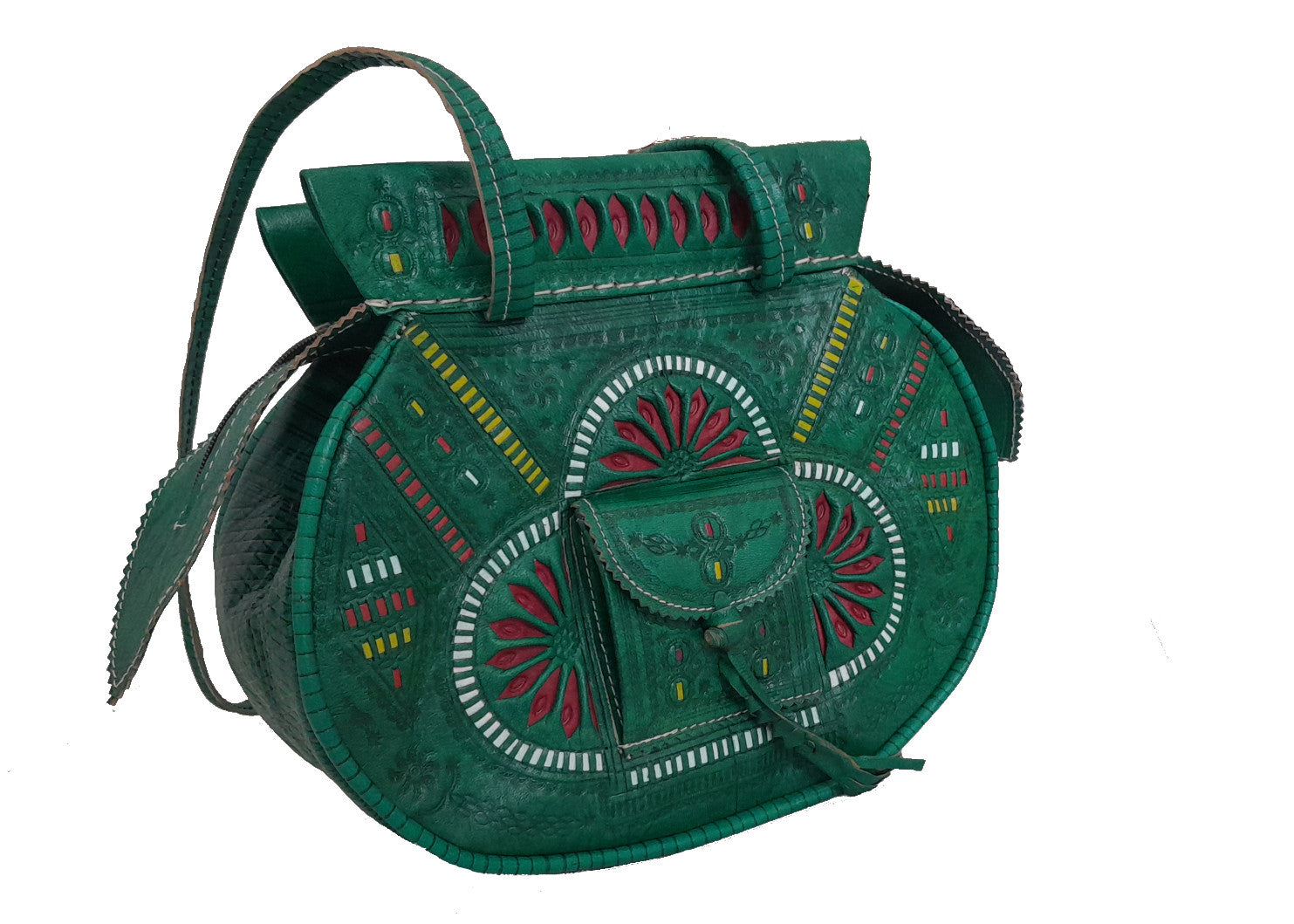 Moroccan Corridor Flower of Tetouan Oval Leather Tote