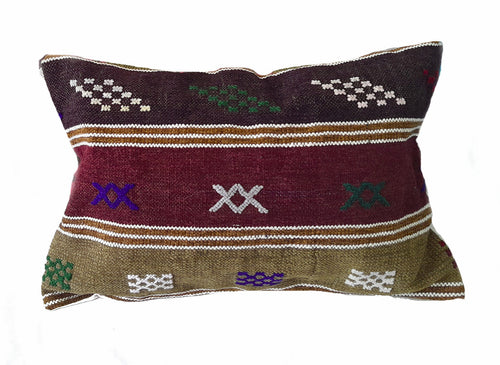 Moroccan Berber Pillow / Cushion Cover - Kilim - Bijjaad