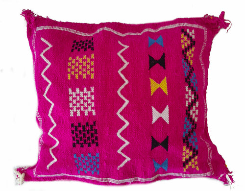 Moroccan Berber Pillow / Cushion Cover - Kilim - Khokha