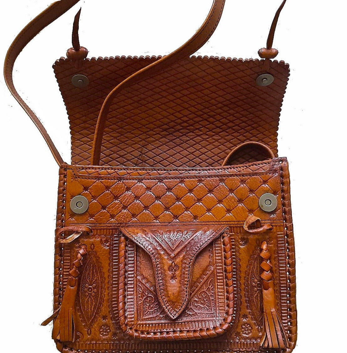 Moroccan Corridor Hippie Leather Shoulder Bag