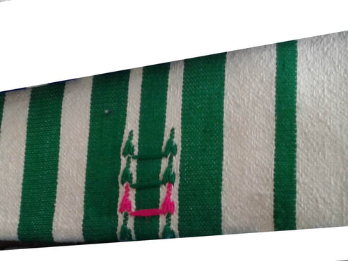 Mendil - Beach Towel - Green Thick Stripes