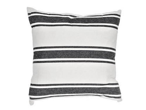 Throw Pillow Cover - White with Black Stripes - Lina