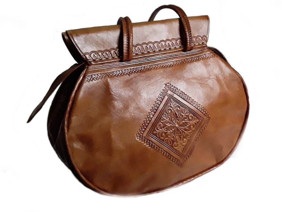 Moroccan Corridor Flower of Tetouan Oval Leather Tote