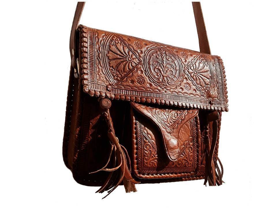 Full Grain Leather Messenger Bag Mens Leather Shoulder Bag Handmade Le –  Unihandmade
