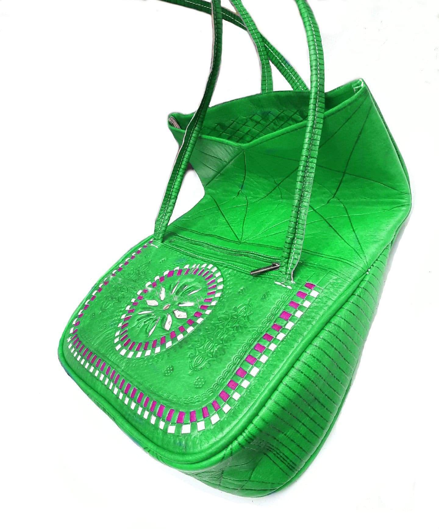 Braciano Womens Green Canvas Tote purse - beyond exchange