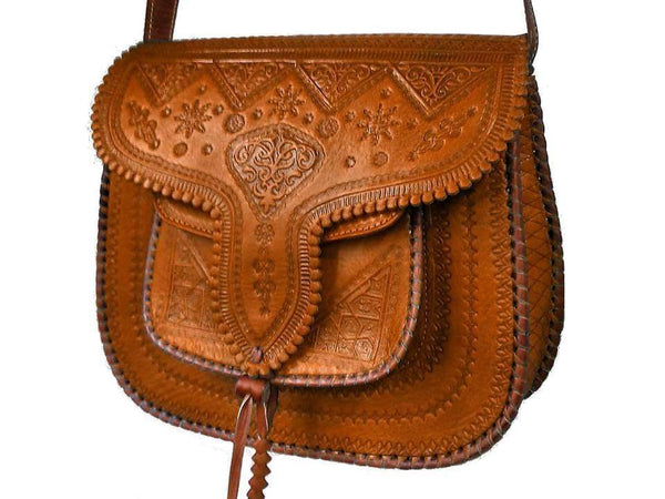 LSSAN Bag - Orange - Heart | Leather Shoulder Bag By Moroccan Corridor®