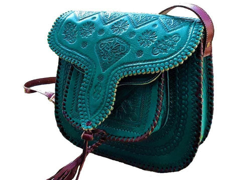 LSSAN Handbag - Emerald Green - Heart | Leather Shoulder Bag By ...