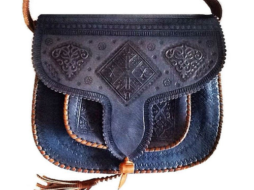 LSSAN Handbag - Large size - Dark Blue - Square
