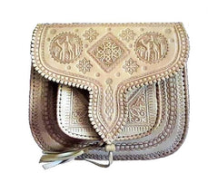 LSSAN Handbag - Brown - Palm  Leather Shoulder Bag By Moroccan Corridor®