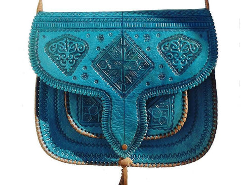 LSSAN Handbag - Large size - Turquoise - Square