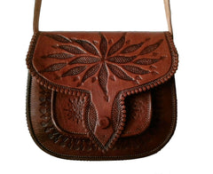 LSSAN Bag - Orange - Heart | Leather Shoulder Bag By Moroccan Corridor®