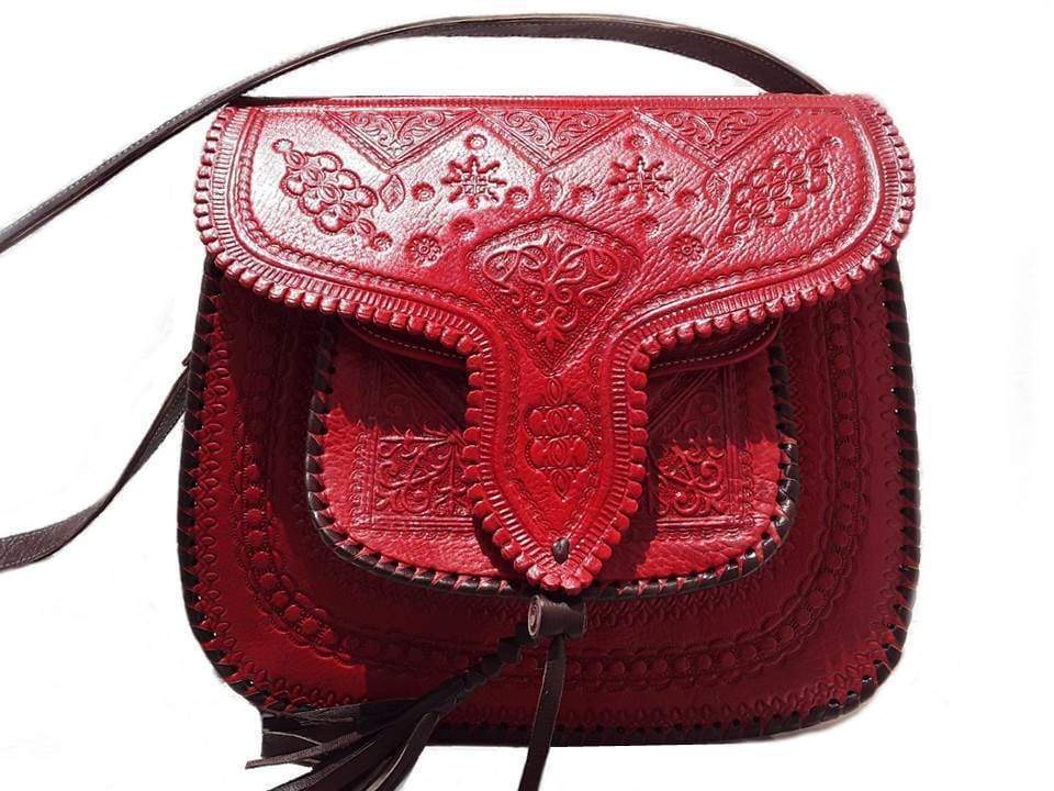 LSSAN Handbag - Emerald Green - Heart  Leather Shoulder Bag By Moroccan  Corridor®