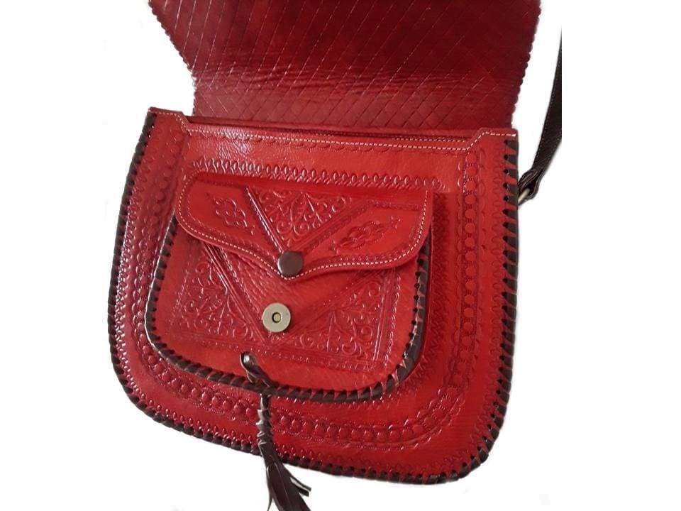 LSSAN Handbag - Brown - Palm  Leather Shoulder Bag By Moroccan Corridor®