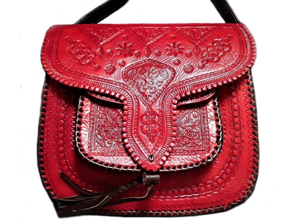 LSSAN Embroidered Leather Handbag