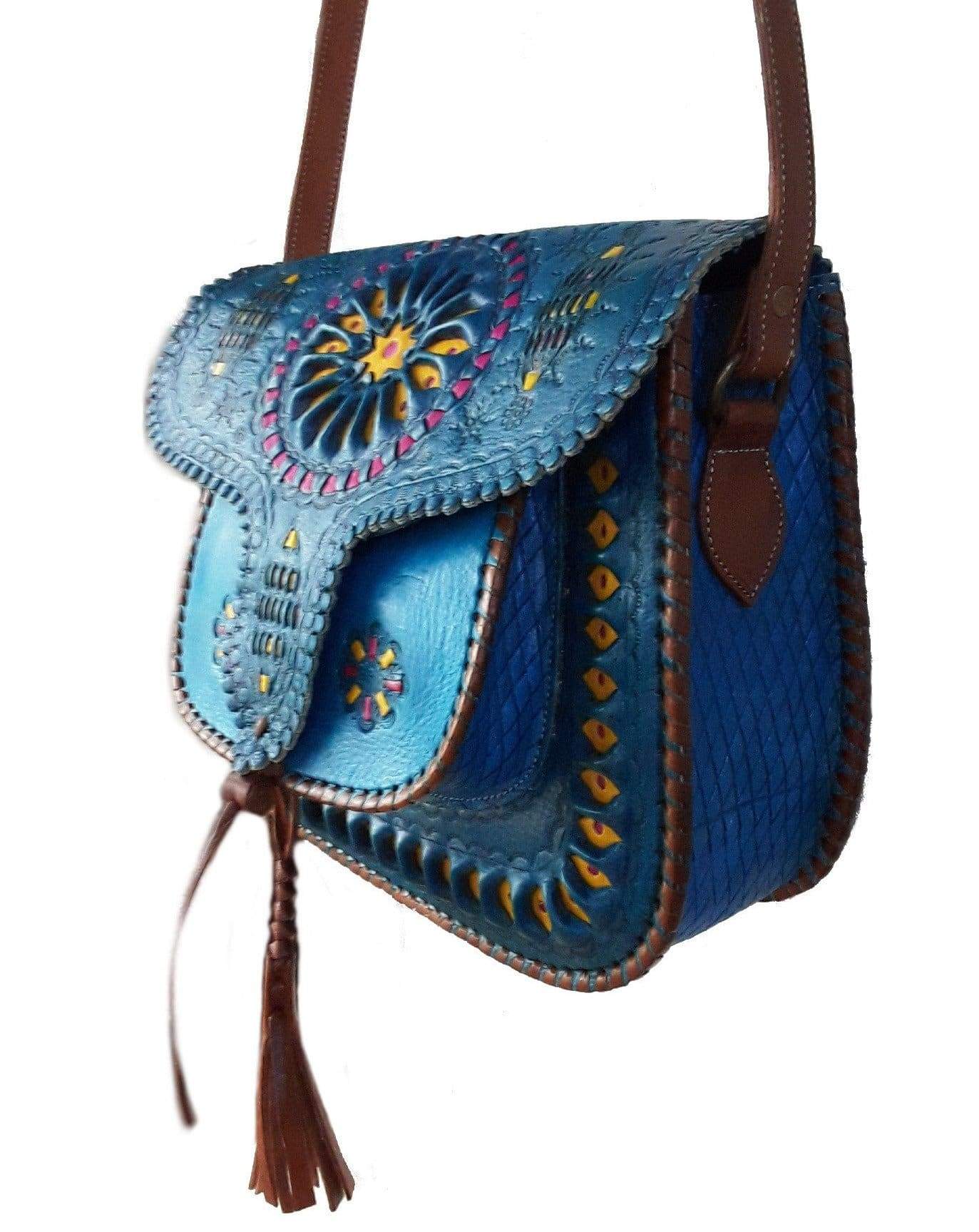 Mexican Leather Envelope Crossbody Bag