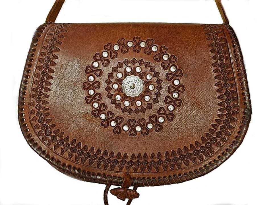 Moroccan Corridor Hippie Leather Shoulder Bag