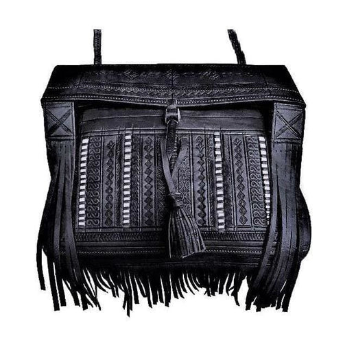 Rebel Leather Tote Bag - Chkara - Black