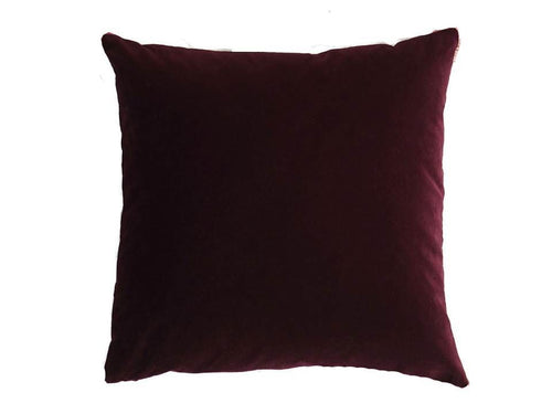 Velvet Decorative Throw Pillow -  20x20" - Burgundy