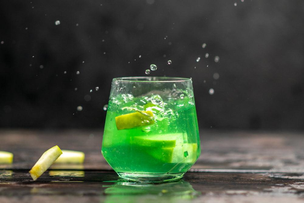 absinthe's high alcohol content can stimulate the senses