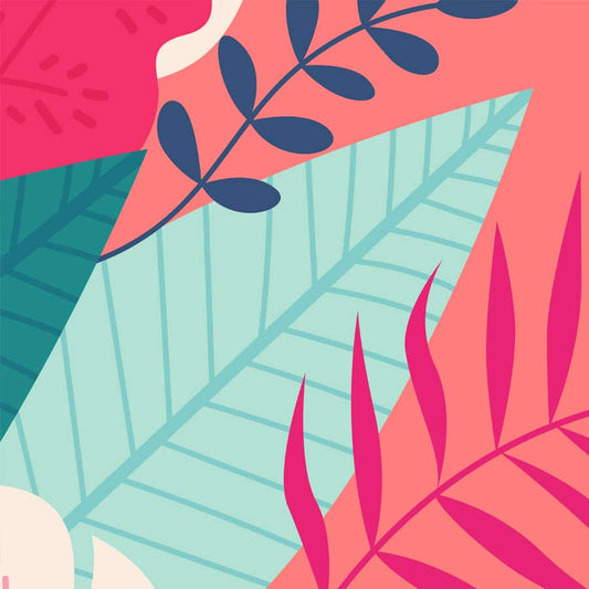 Tropical Leaves in Subtle Background Wallpaper Design