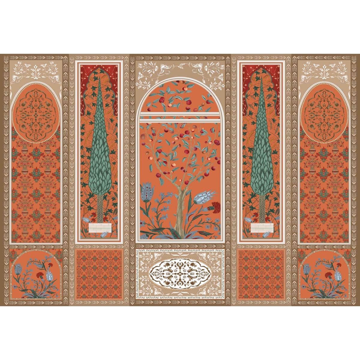 Buy Mughal Motifs (48X30In) Self-Adhesive Wallpaper at 28% OFF by Shaakh |  Pepperfry