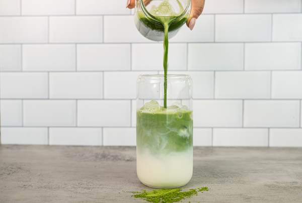 Matcha Latte Pouring