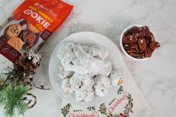 Wide Shot Pecan Sandies Cookies