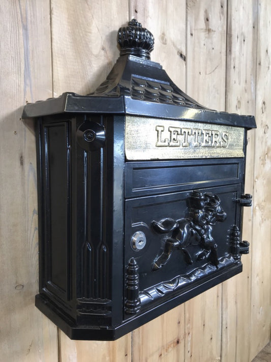 British Design Cast Aluminium Pillar Post Box, Free Standing Nostalgia Letter  Box With Lockable Doors, Black -  Israel