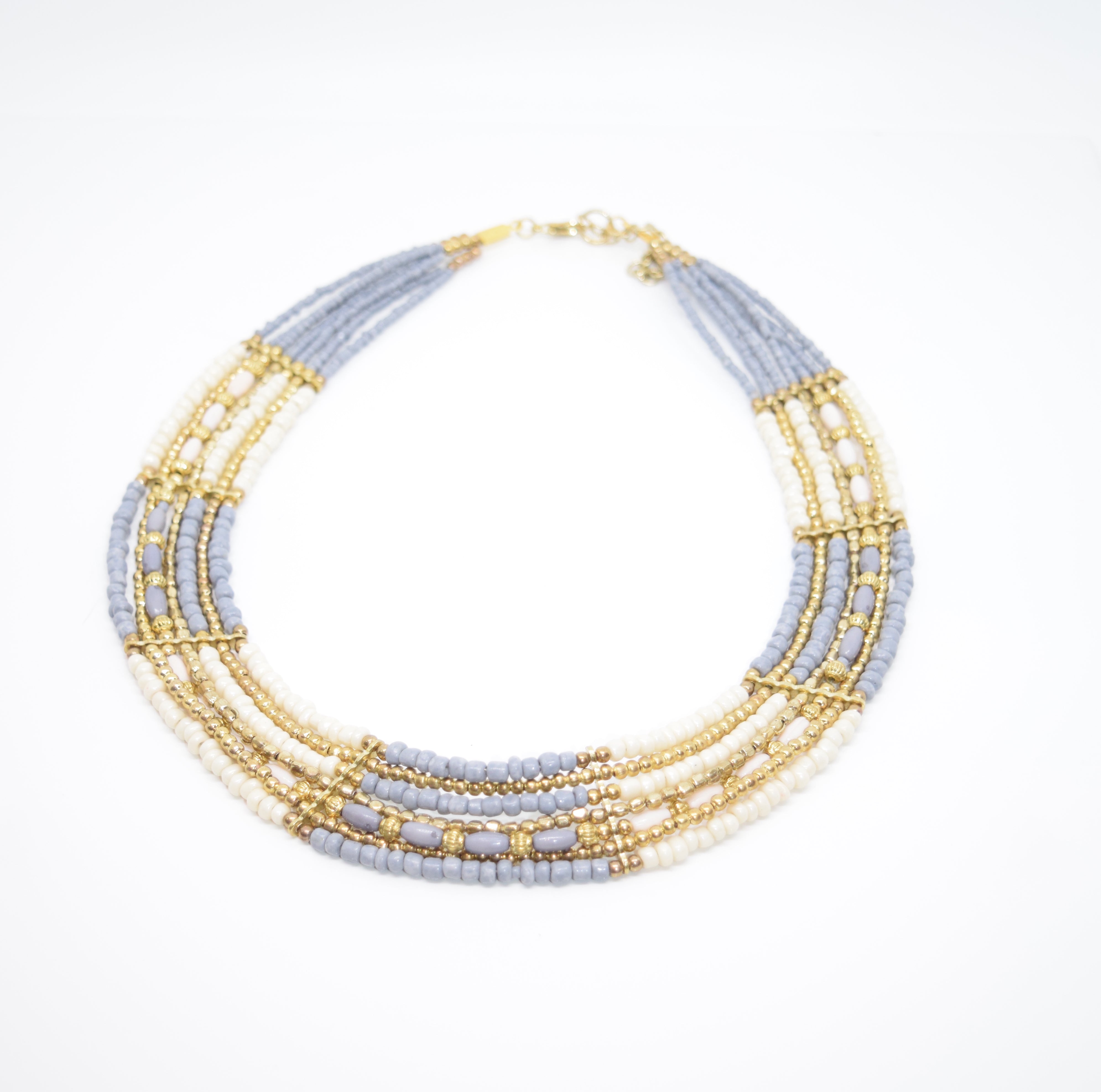 Beaded Bib Necklace – Groove Stone