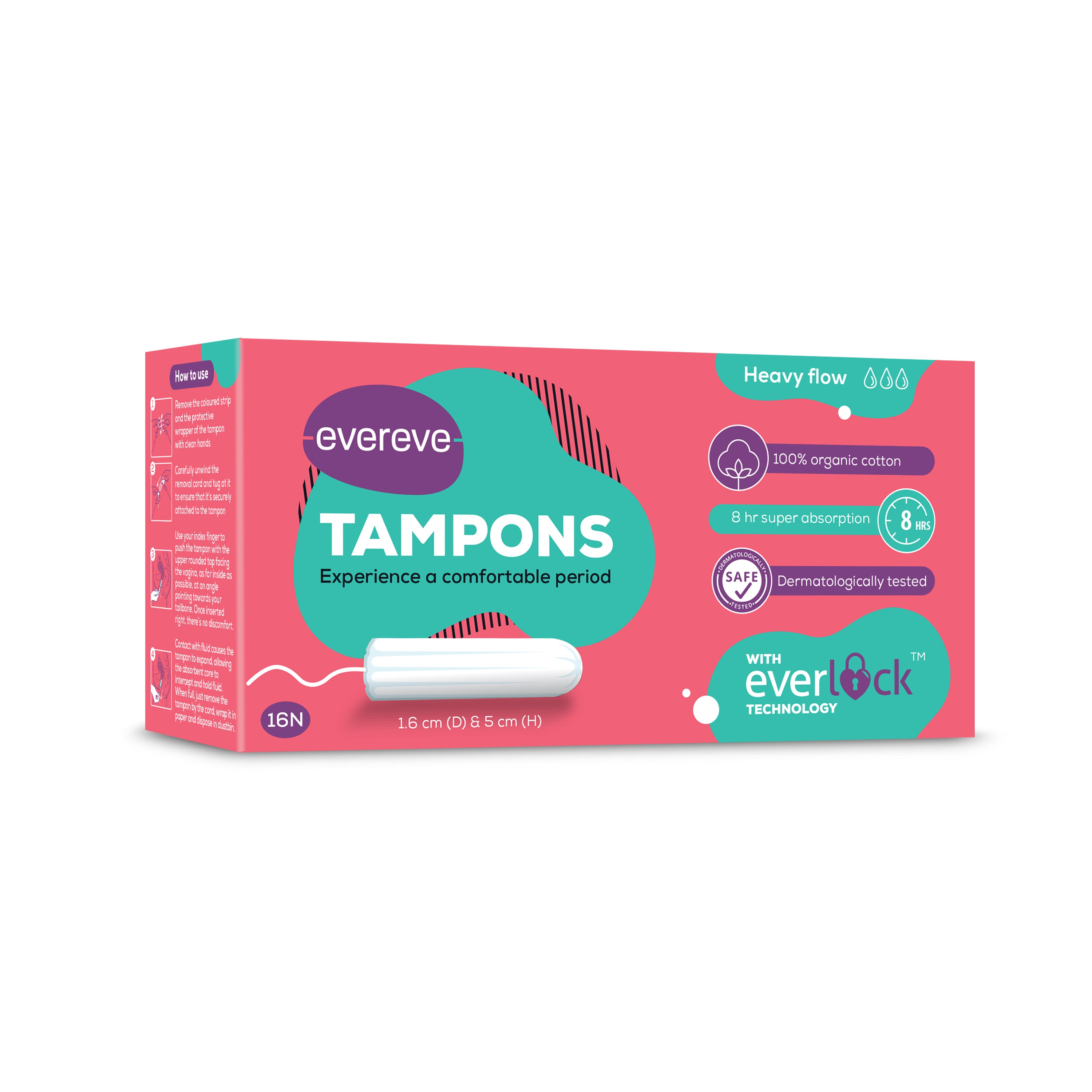 Organic Cotton Tampons Regular flow, Packaging Size: 66 X 26 X 53 at Rs  135/pack in Surat