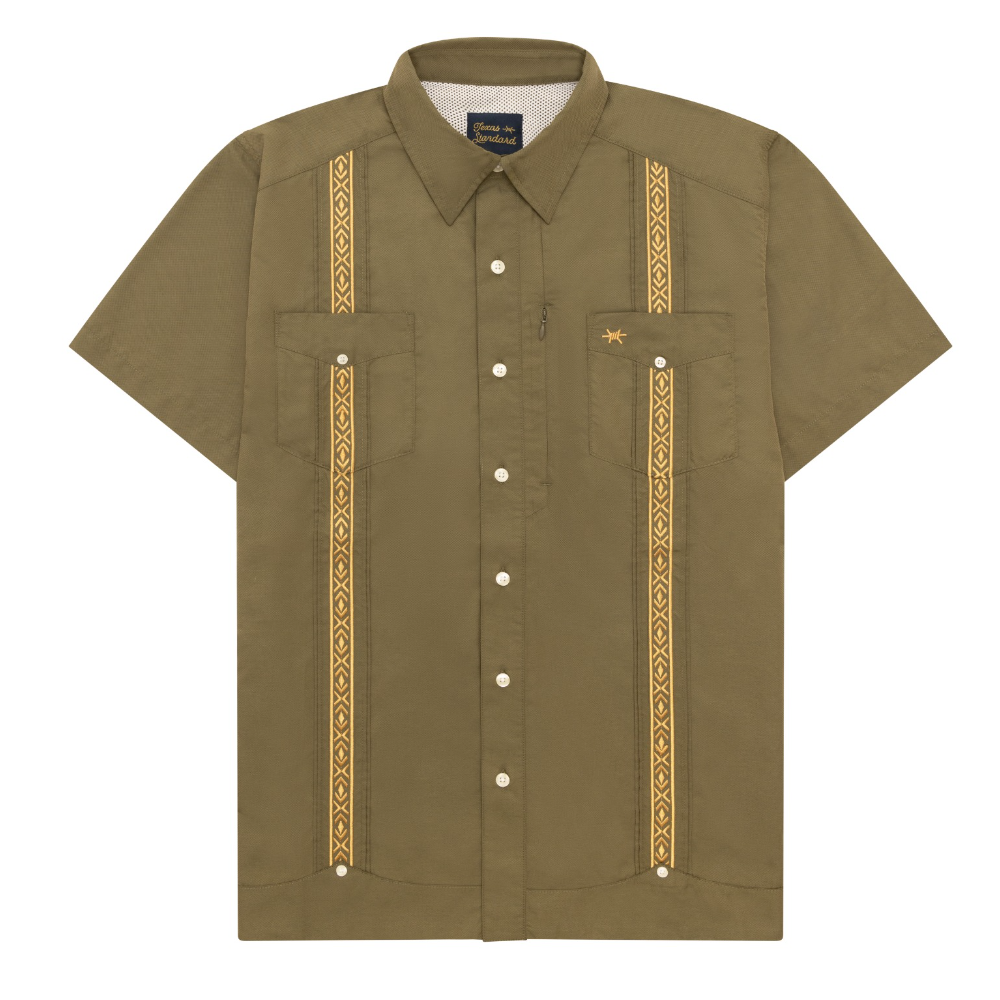 Guayabera Libre - Solid Burnt Orange – Texas Standard