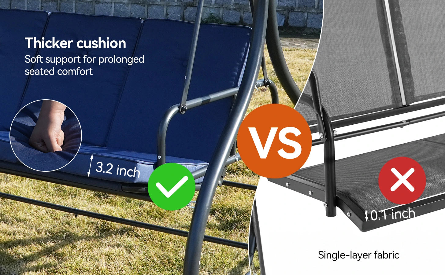 outdoor patio swing