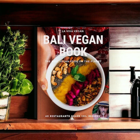 Bali Vegan Book on Shelf, Bali Vegan Guide