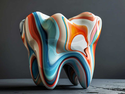 An Arty 3D Conceptual Shot Of An Adult Molar Tooth