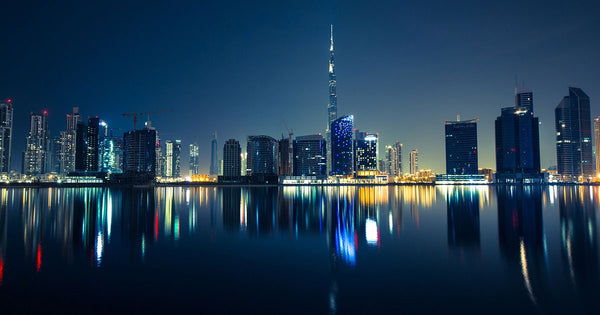 A shot at Dubai night city skyline
