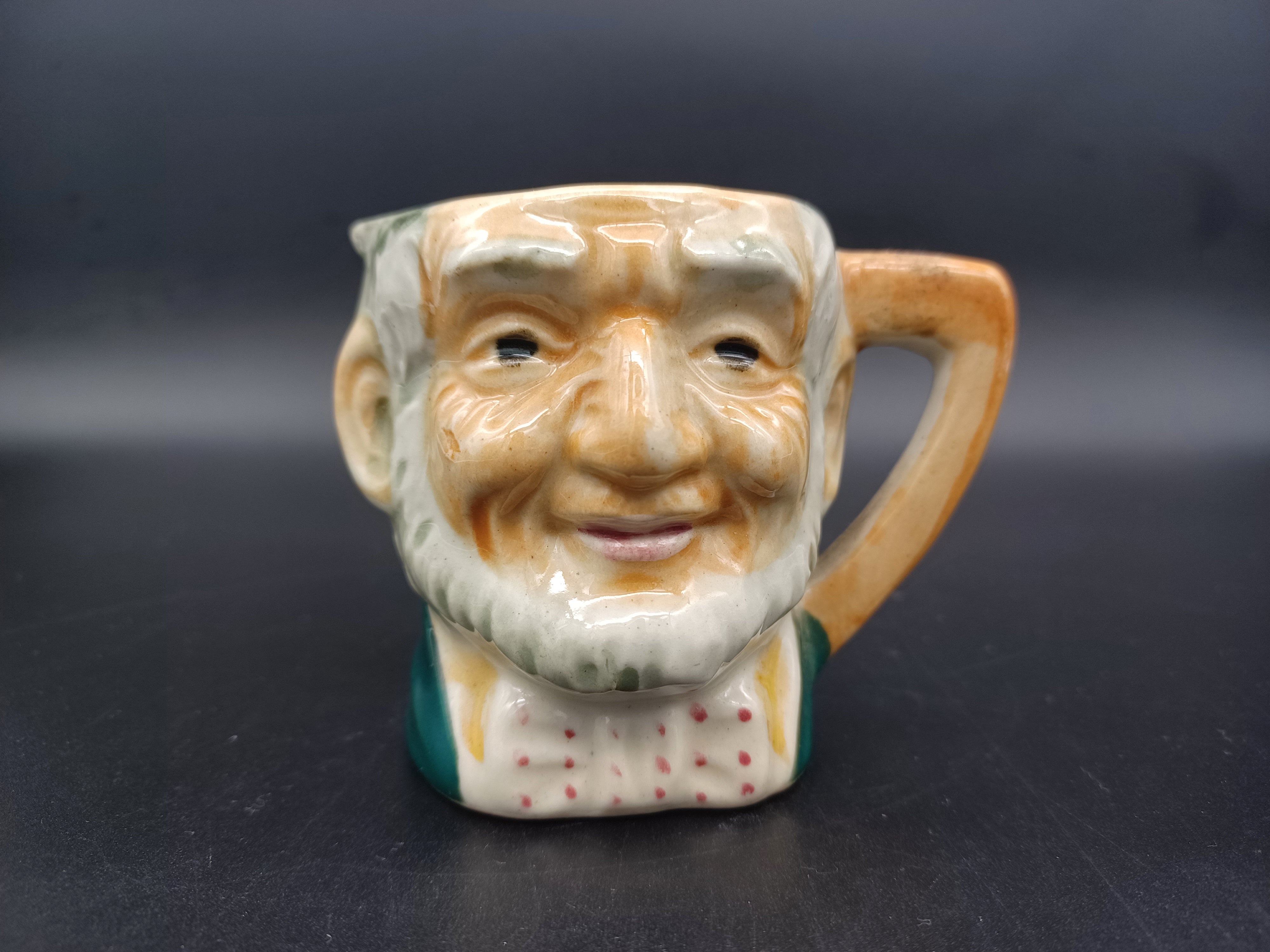 Vintage Old Man Face Mug Pitcher Coffee Cup