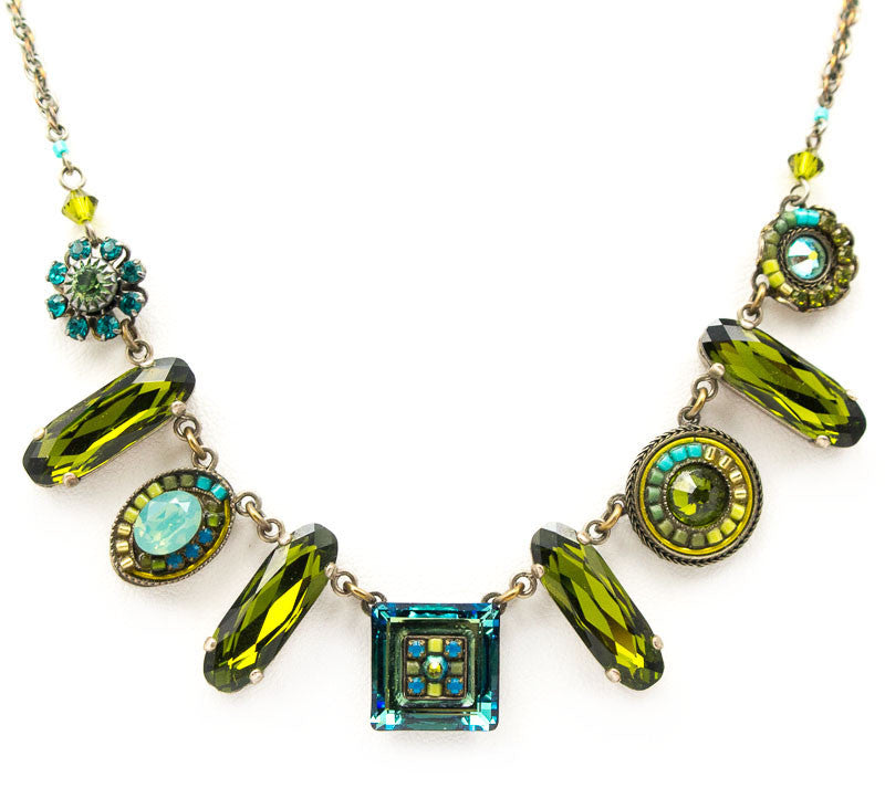 Olivine La Dolce Vita Crystal Oblong Necklace by Firefly Jewelry ...