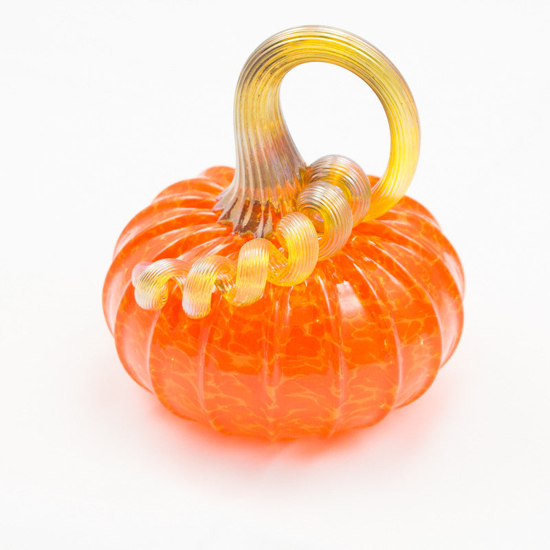 Handblown Glass Pumpkin in Bright Orange – Gallery 30