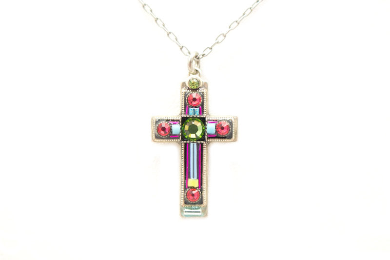 Peridot Medium Cross by Firefly Jewelry