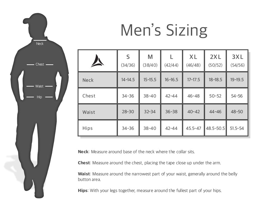 Man Pants Size Chart