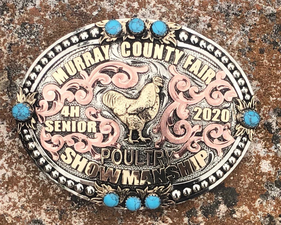 FT 118 Tri color Trophy Buckle